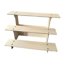 Wooden Retail Display Shelves Straight Retail Table Display Stand for