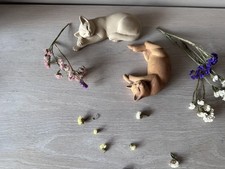 Pair Suzie Marsh ceramic cat