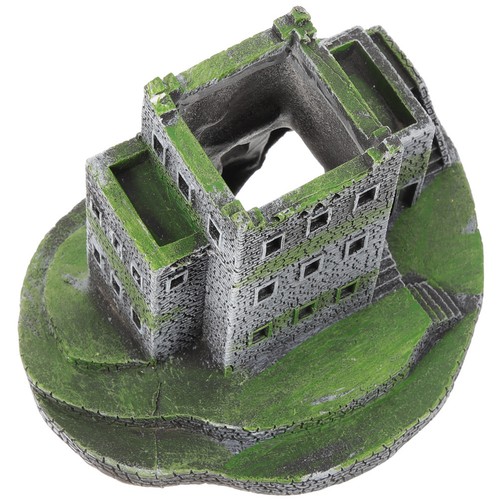 Durable resin aquarium castle - aquarium,