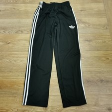 Adidas Track Bottoms Joggers Mens M Medium Black SST Trefoil Originals Striped