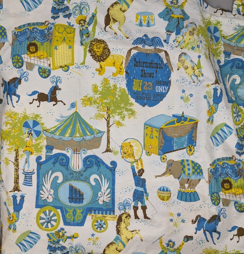 Vtg 1960s circus fabric - 1960s,