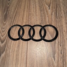 Audi Q3 Set Gloss Black Rear Boot Trunk Emblem Badge Sticker Audi Ring Q3