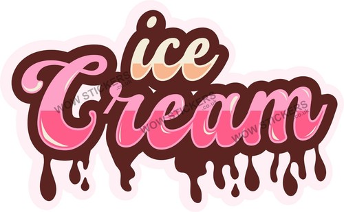 Ice cream text - text, sign