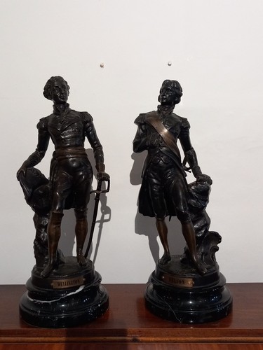 Pair kinsburger bronze statues - pair,