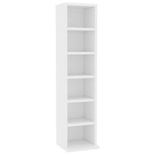 CD Rack DVD Storage Unit Cabinet White Vidaxl