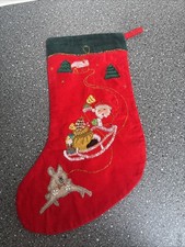 Vintage Christmas Stocking Red