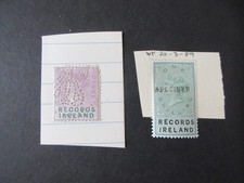 Ireland QV Records Revenues Specimen and Perfin, 99p Start