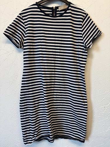 Zara navy white stripe shift - zara,