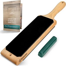 BeaverCraft LS1P1 leather knife strop with polishing compound