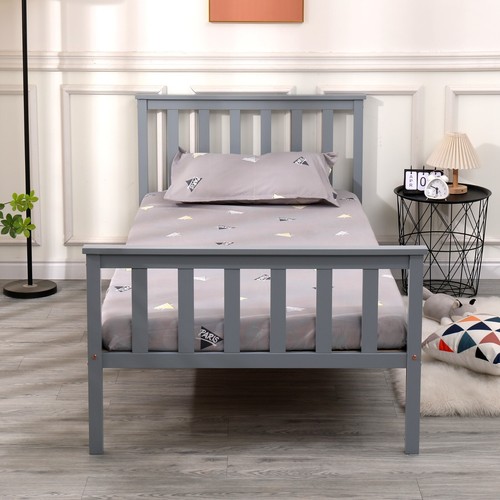 Single bed pine - frame, grey