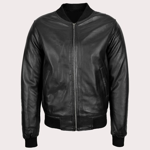 Men real leather - men's, bomber