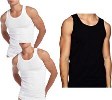MENS Summer VEST  1-3  PACK PLAIN MEN GYM SPORT DAILY VESTS  100% COTTON  S -5XL