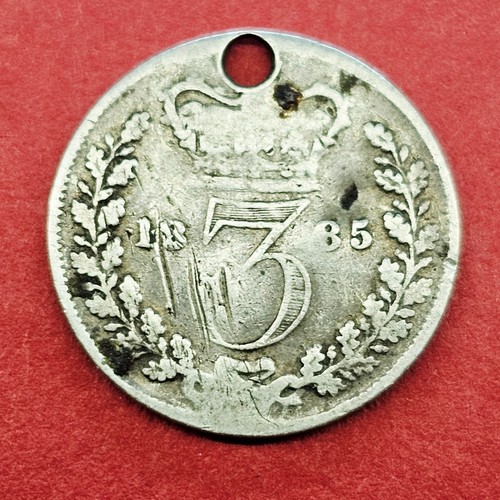 Silver brass threepence - brass,