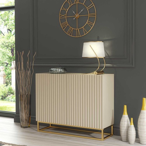 Sideboard cabinet fluted doors - sideboard,