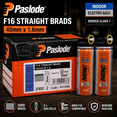 Paslode f16 straight brads - straight,
