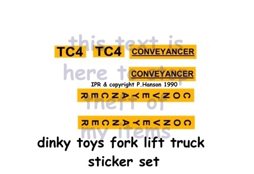 Dinky toys fork - dinky, truck