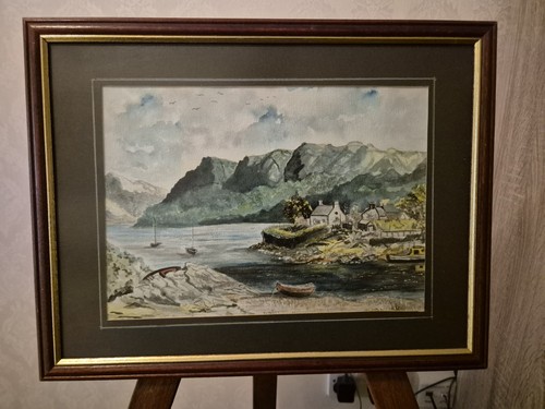 Original watercolour coastal - original,