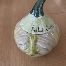 Vintage Collectable - Pickled Onion Ceramic Jar