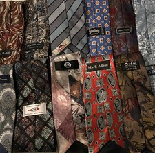 Joblot 11 Men’s Ties, All VGC Polyester Mostly Branded