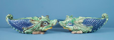 Rare Pair of Majolica Palissy