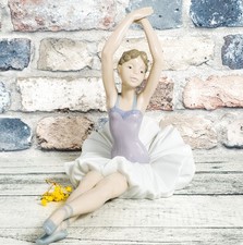 Large Nao by LLadro Pert Ballerina Sitting Pose Rare Retired 1994 Ballet Dancer