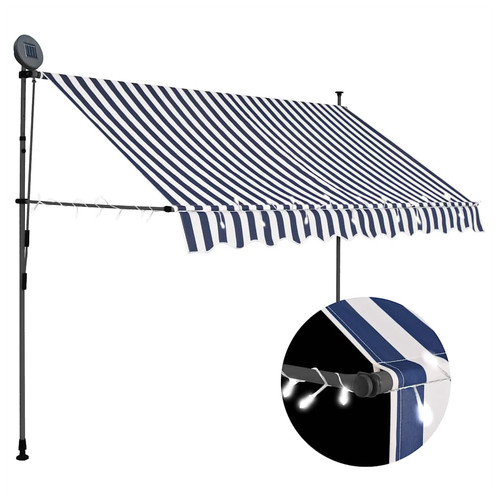Retractable awning 300cm - retractable, blue