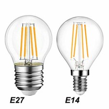6 PCS 6W LED LIGHT BULBS Golf Ball Clear bulbs ES E27 SES E14 Warm White