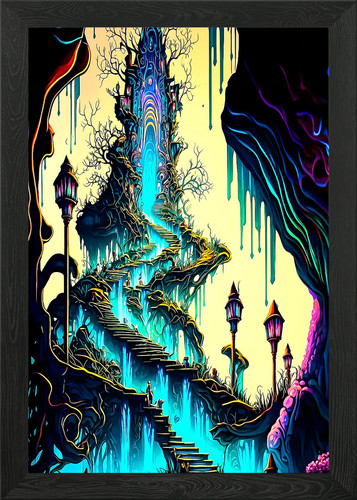 Stairway heaven framed - framed, wall