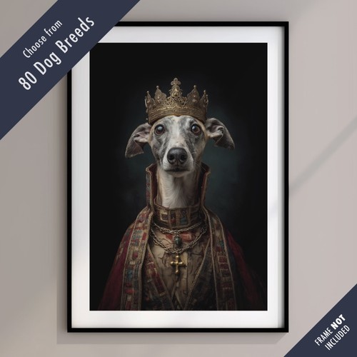Royal dog portrait - portrait, print