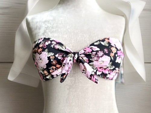 Black pink flowers bikini - h&m~black,