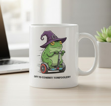 Funny Witch Frog on Scooter