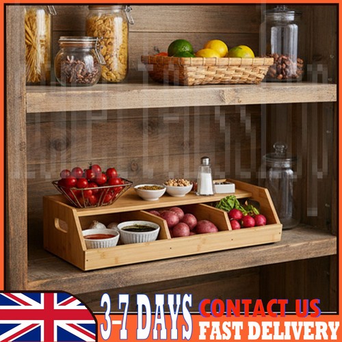 Bamboo storage rack kitchen - storage,