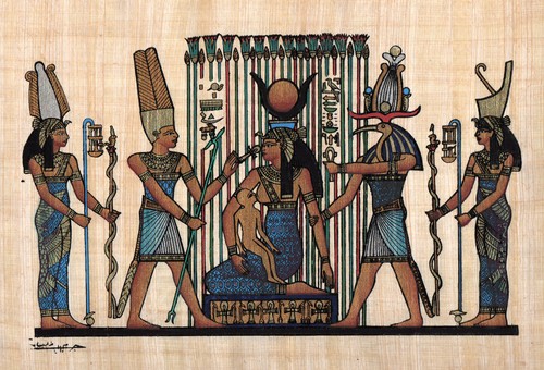 Egyptian papyrus isis - -, and