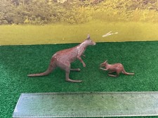 Vintage Britains  Lead Zoo. A Red Kangaroo & Joey . 1/32 Scale.