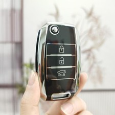 Black Car Key Case Kia Carens/Ceed/Optima/Picanto/Rio/Sorento/Soul/Sportage