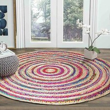 Rug Round Braided Cotton &