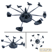 DAPR-N Gauge Model Railway Scenery Kit - Motorised Vintage Fairground Jets Ride