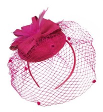 Round Pillbox Birdcage Veil