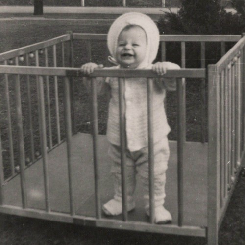 Wooden baby cage 1950s - baby,