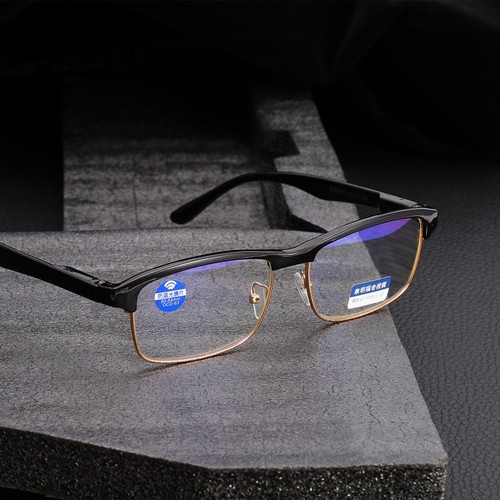 Men retro black browline - black,
