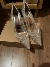 Dune Gold Glitter Heels