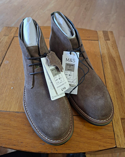Mens brown leather chukka - mens,