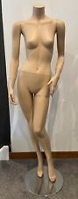 Female mannequin dummy, headless, w/chrome display stand, shop retail display