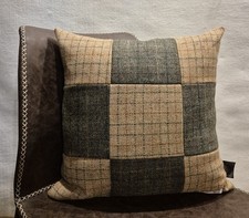 Harris tweed patchwork - patchwork, cushion
