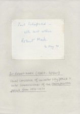 Sir robert mark autograph - mark,