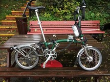 Brompton P6R-X Folding Bike Add-E motor, SON dynamo Front mech to give 12 gears