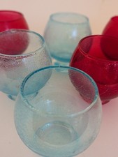 6x Hand Blown Bubble Textured