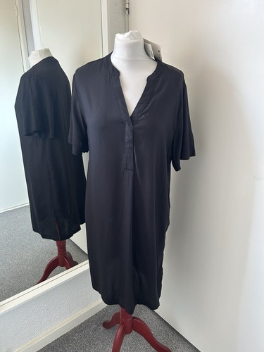 Classic black viscose - black, dress