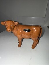 Coopercraft Vintage Highland Cattle Brown Calf , Gold Stamp 5.75inches Long