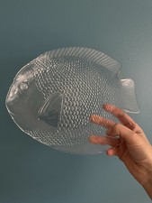 4 Vintage Arcoroc Glass Fish